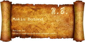 Makis Botond névjegykártya